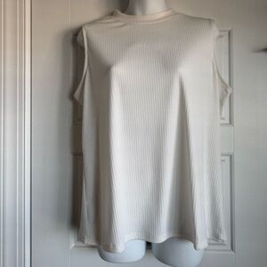 Coco + Carmen white Ribbed sleeveless top